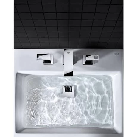 Grohe Eurocube 3-Hole Basin Mixer with Pop-up Waste - 20351000 4 Grohe Eurocube 3-Hole Basin Mixer with Pop-up Waste - 20351000 - Image 2