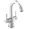 Grohe Grandera Two Handle Basin Mixer with Pop-up Waste - Chrome - 21107000 -Bathroom Taps Shop 21107000 P