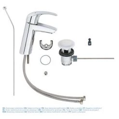 Grohe Eurosmart Mono Basin Mixer with Pop-up Waste - 23322001 -Bathroom Taps Shop 23322001 D4 460