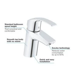 Grohe Eurosmart Mono Basin Mixer - 32467002 -Bathroom Taps Shop 32467002 D1 460