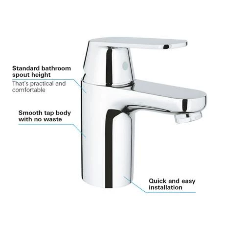Grohe Eurosmart Cosmopolitan Mono Basin Mixer - 32824000 6 Grohe Eurosmart Cosmopolitan Mono Basin Mixer - 32824000 - Image 4