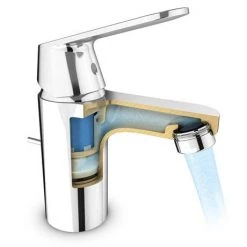 Grohe Eurosmart Cosmopolitan Mono Basin Mixer with Pop-up Waste - 3282500E -Bathroom Taps Shop 3282500E D3 460