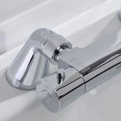 Bristan - Artisan Thermostatic Pillar Bath Filler - Chrome -Bathroom Taps Shop AR2 THBF C.ai2 460