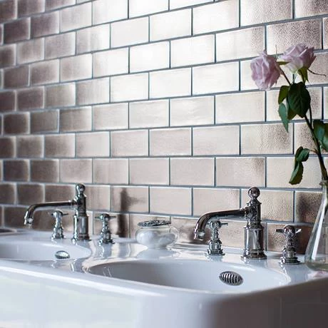 Arcade Three Hole Deck Mounted Basin Mixer - Nickel - Various Tap Head Options 4 Arcade Three Hole Deck Mounted Basin Mixer - Nickel - Various Tap Head Options - Image 2