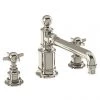 Arcade Three Hole Deck Mounted Basin Mixer - Nickel - Various Tap Head Options -Bathroom Taps Shop ARC15 P