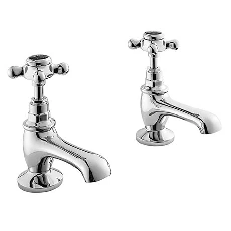 Bayswater Black Crosshead Traditional Basin Taps 3 Bayswater Black Crosshead Traditional Basin Taps