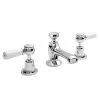 Bayswater White Lever Domed Collar 3 Tap Hole Deck Basin Mixer + Pop-Up Waste 2 Bayswater White Lever Domed Collar 3 Tap Hole Deck Basin Mixer + Pop-Up Waste -Bathroom Taps Shop BAYT307 P