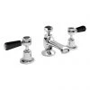 Bayswater Black Lever Domed Collar 3 Tap Hole Deck Basin Mixer + Pop-Up Waste 1 Bayswater Black Lever Domed Collar 3 Tap Hole Deck Basin Mixer + Pop-Up Waste -Bathroom Taps Shop BAYT347 P