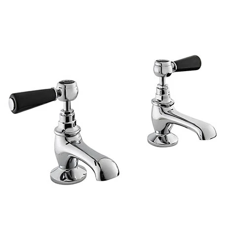 Bayswater Black Lever Traditional Basin Taps 3 Bayswater Black Lever Traditional Basin Taps