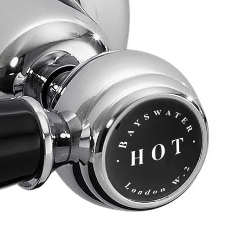 Bayswater Black Lever Traditional Bath Taps 4 Bayswater Black Lever Traditional Bath Taps - Image 2