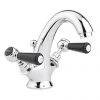Bayswater Black Lever Mono Basin Mixer + Pop-Up Waste -Bathroom Taps Shop BAYT445 P