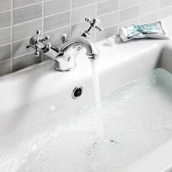 Crosswater - Belgravia Crosshead Monobloc Basin Mixer Tap with Pop-up Waste - BL110DPC 7 Crosswater - Belgravia Crosshead Monobloc Basin Mixer Tap with Pop-up Waste - BL110DPC -Bathroom Taps Shop BL110DPC D2 460