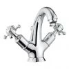 Crosswater - Belgravia Crosshead Highneck Monobloc Basin Mixer Tap with Pop-up Waste - BL112DPC -Bathroom Taps Shop BL112DPC P