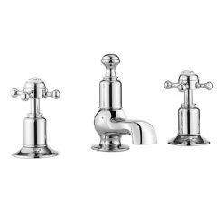 Crosswater - Belgravia Crosshead 3 Tap Hole Basin Mixer - BL130DPC