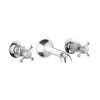 Crosswater - Belgravia Crosshead Wall Mounted 3 Hole Set Basin Mixer - BL131WNC -Bathroom Taps Shop BL131WNC PN