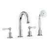 Crosswater - Belgravia Lever 4 Tap Hole Bath Shower Mixer with Kit - BL440DC_LV 1 Crosswater - Belgravia Lever 4 Tap Hole Bath Shower Mixer with Kit - BL440DC_LV -Bathroom Taps Shop BL440DC LV P