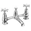 Burlington - Birkenhead 2 Tap Hole Bridge Basin Mixer with Plug & Chain - BI10 -Bathroom Taps Shop Burlington Birkenhead 2 Tap Hole Bridge Basin Mixer with Plug Chain BI10 p