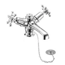 Burlington Birkenhead Basin Mixer Tap with Ceramic Indice & Plug and Chain - BI5 -Bathroom Taps Shop Burlington Birkenhead Basin Mixer with Plug Chain Waste BI5 d1 460