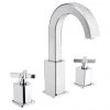 Bristan Cascade 3 Hole Basin Mixer with Clicker Waste -Bathroom Taps Shop CAS 3HBAS C PN