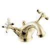 Deva Coronation Mono Basin Mixer Tap with Pop Up Waste - Gold -Bathroom Taps Shop CR24501 PN