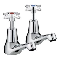 Bristan - Design Utility Crosshead Bath Taps - Chrome - VAX-3/4-C