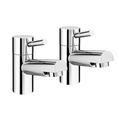 Cruze Contemporary Bath Pillar Taps - Chrome 3 Cruze Contemporary Bath Pillar Taps - Chrome