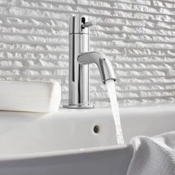 Crosswater - Design Mini Monobloc Basin Mixer - DE114DNC -Bathroom Taps Shop DE114DNC D2 460