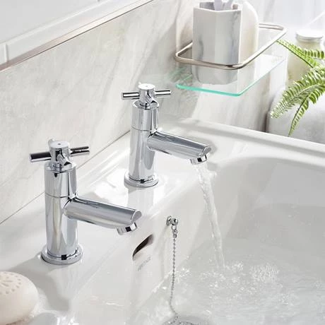 Bristan - Decade Contemporary Basin Taps - Chrome - DX-1/2-C 4 Bristan - Decade Contemporary Basin Taps - Chrome - DX-1/2-C - Image 2