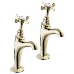 Deva Coronation 1/2" BS1010 High Neck Sink Taps - Gold