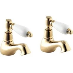 Deva Georgian Basin Taps - Gold