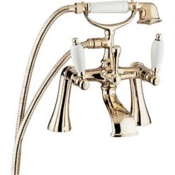 Deva Georgian Bath Shower Mixer - Gold
