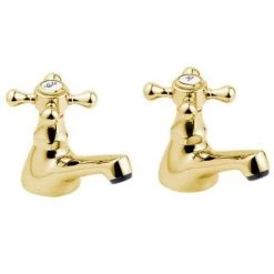 Deva Tudor Basin Taps - Gold - TUD01/501
