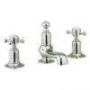 Crosswater - Belgravia Crosshead 3 Tap Hole Basin Mixer inc. Waste - Nickel - HG130DPN -Bathroom Taps Shop HG130DPN P