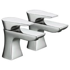 Bristan - Hourglass Contemporary Bath Taps - Chrome - HOU-3/4-C