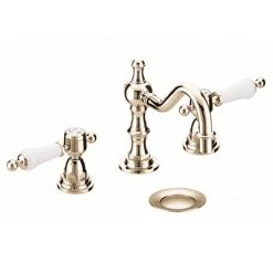 Heritage - Glastonbury 3 Hole Swivel Spout Basin Mixer with Pop-up Waste - Vintage Gold - TGRG09