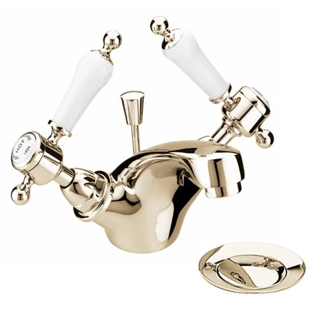 Heritage - Glastonbury Mono Basin Mixer with Pop-up Waste - Vintage Gold - TGRG04 3 Heritage - Glastonbury Mono Basin Mixer with Pop-up Waste - Vintage Gold - TGRG04