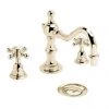 Heritage - Hartlebury 3 Hole Swivel Spout Basin Mixer with Pop-up Waste - Vintage Gold - THRG09 -Bathroom Taps Shop Heritage Hartlebury 3 Hole Swivel Spout Basin Mixer with Pop up Waste Vintage Gold THRG09 n p