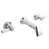Hudson Reed Topaz Lever Wall Mounted Bath Spout + Stop Taps BC309DL -Bathroom Taps Shop Hudson Reed Topaz Lever Wall Mounted Bath Spout p