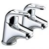 Bristan Java Contemporary Basin Pillar Taps - Chrome - J-1/2-C -Bathroom Taps Shop J 12 C P