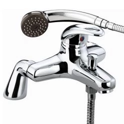 Bristan Java Contemporary Pillar Bath Shower Mixer - Chrome - J-PBSM-C