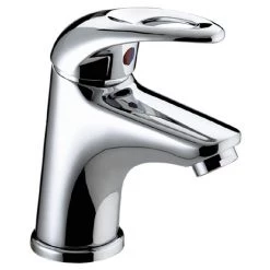 Bristan Java Contemporary Small Basin Mixer with Clicker Waste - Chrome - J-SMBAS-C