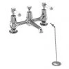 Burlington Kensington - 2 Tap Hole Bridge Basin Mixer with Plug & Chain - KE10 -Bathroom Taps Shop KE10 p