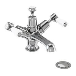 Burlington Kensington - Chrome Basin Mixer with Click-Clack Waste - KE6