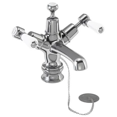 Burlington Kensington Regent - Chrome Basin Mixer Tap with Plug & Chain - KER5 3 Burlington Kensington Regent - Chrome Basin Mixer Tap with Plug & Chain - KER5