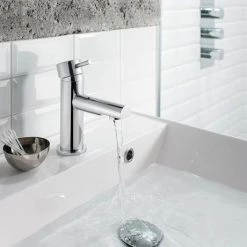 Crosswater - Kai Lever Monobloc Basin Mixer Tap - KL110DNC -Bathroom Taps Shop KL110DNC D1N 460