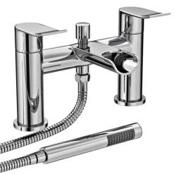 Luna Waterfall Bath Shower Mixer with Shower Kit - Chrome
