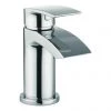Crosswater Flow Mini Monobloc Basin Mixer inc. Waste MBFW114P+ -Bathroom Taps Shop MBFW114N P