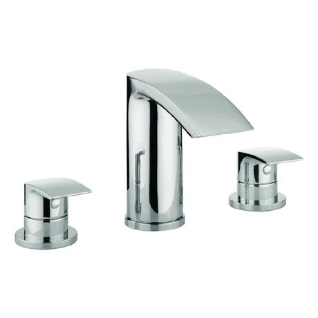 Crosswater - Flow 3 Tap Hole Bath Filler - MBFW330D 3 Crosswater - Flow 3 Tap Hole Bath Filler - MBFW330D