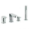Crosswater - Style 4 Hole Bath Shower Mixer with Kit - MBST440D -Bathroom Taps Shop MBST440D P