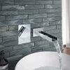 Milan Wall Mounted Waterfall Basin Spout with Manual Valve -Bathroom Taps Shop MWBSSV n p